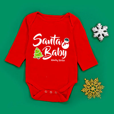 Bespoke Santa Baby 1 - Baby Bodysuit Long-sleeved / Short-sleeved