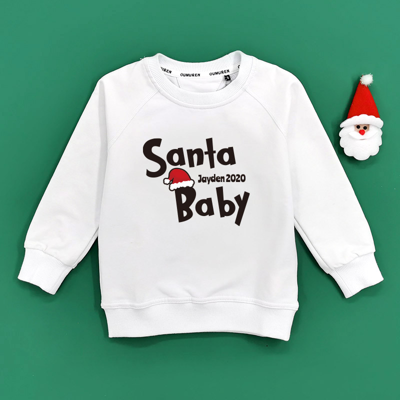 Santa Baby 2 - 自定童裝帶帽衛衣/圓領衛衣