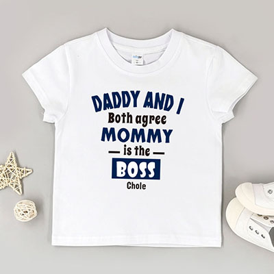 Bespoke Mommy is The Boss - Kids / Toddler T-Shirts