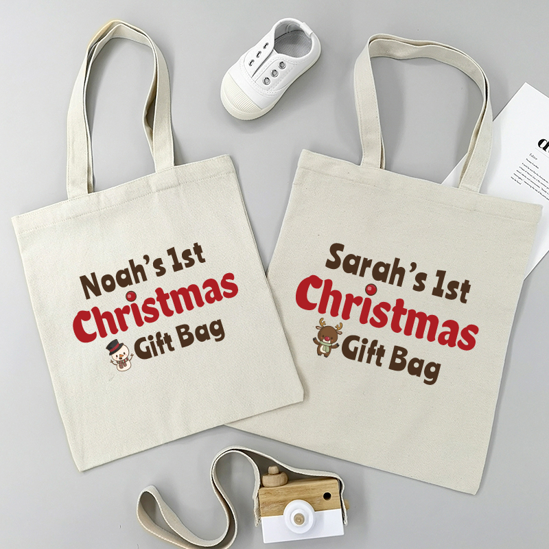 聖誕禮物袋 - 環保手工帆布袋