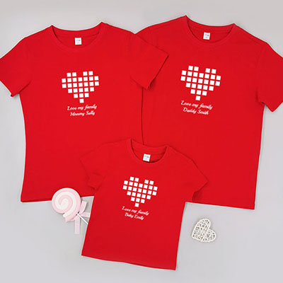 Bespoke Mosaic Heart - Family / Adults / Kids T-Shirts / Baby Bodysuits