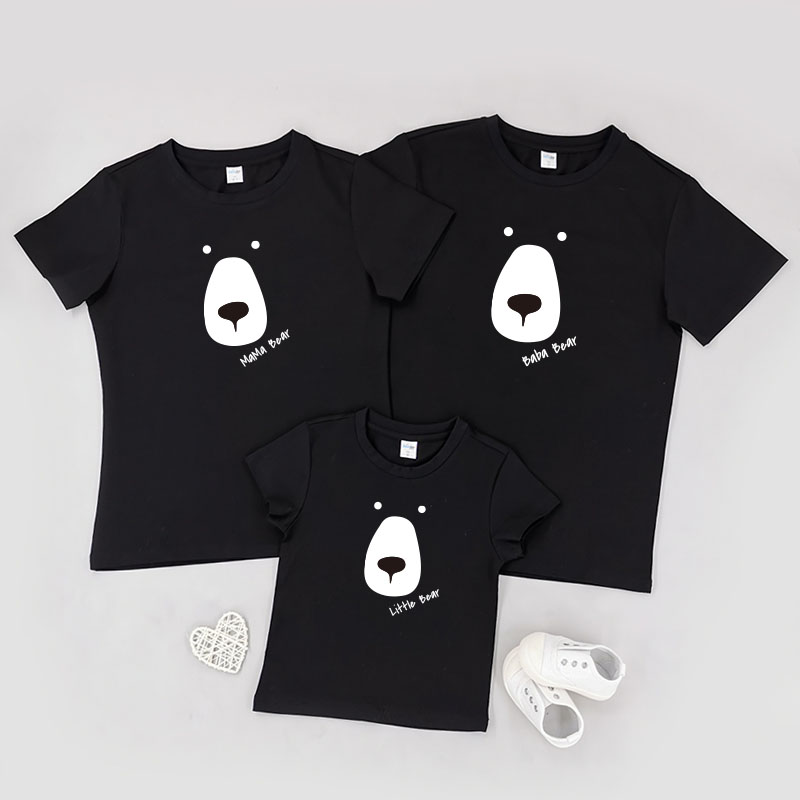 熊熊家族 - 自定家庭親子T-Shirt/嬰兒連身衣