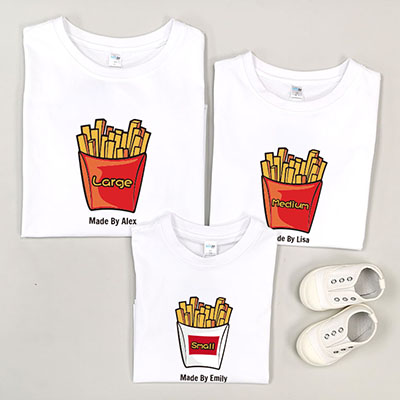 Bespoke French fries - Family / Adults / Kids T-Shirts / Baby Bodysuits