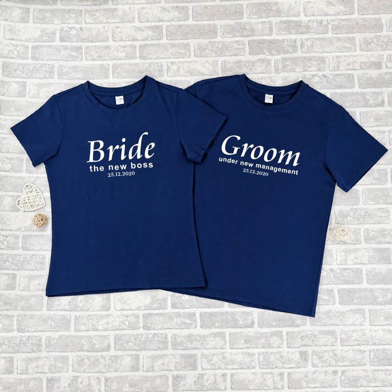 Groom & Bride 2 - 情侶/男裝/女裝圓領T-Shirt