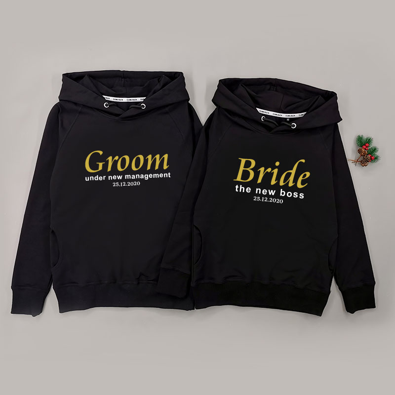 Groom & Bride 2 - 情侶帶帽衛衣/圓領衛衣