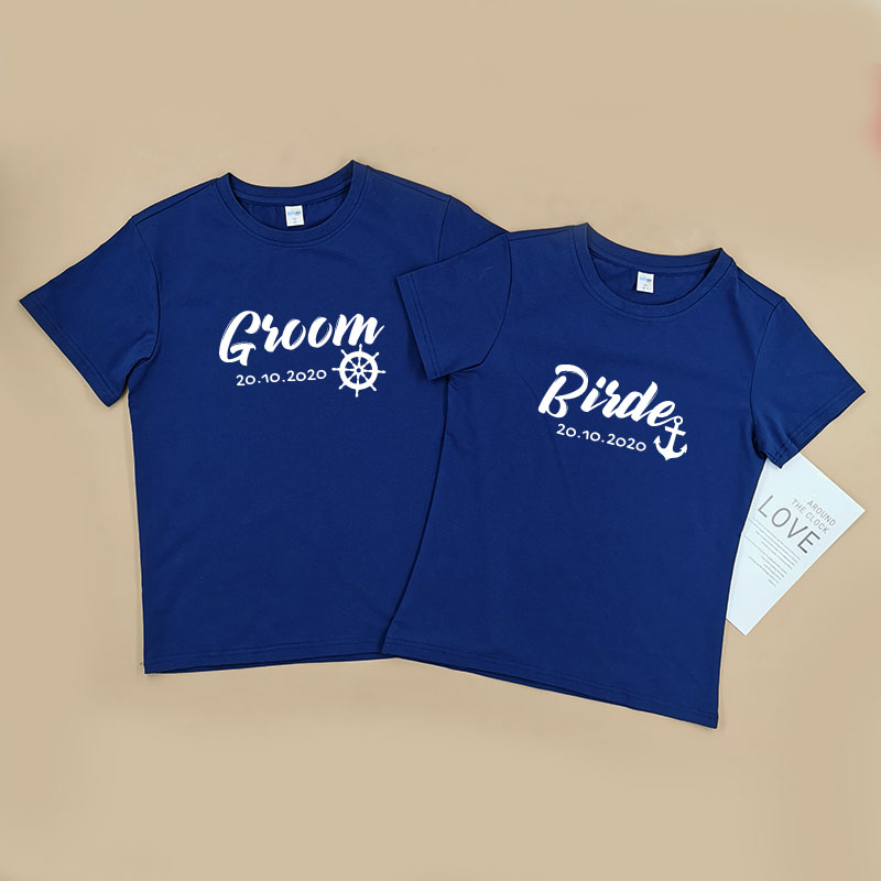 Groom & Bride 3 - 情侶/男裝/女裝圓領T-Shirt
