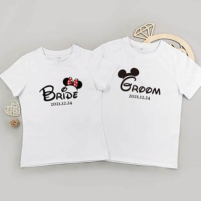 Bespoke Groom & Bride Mickey Version - Couple / Men / Women T-Shirts