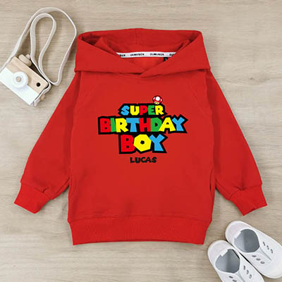 Bespoke Super Birthday Kids - Kids / Toddler - Hooded Pullover Hoodies / Crew-neck Sweater