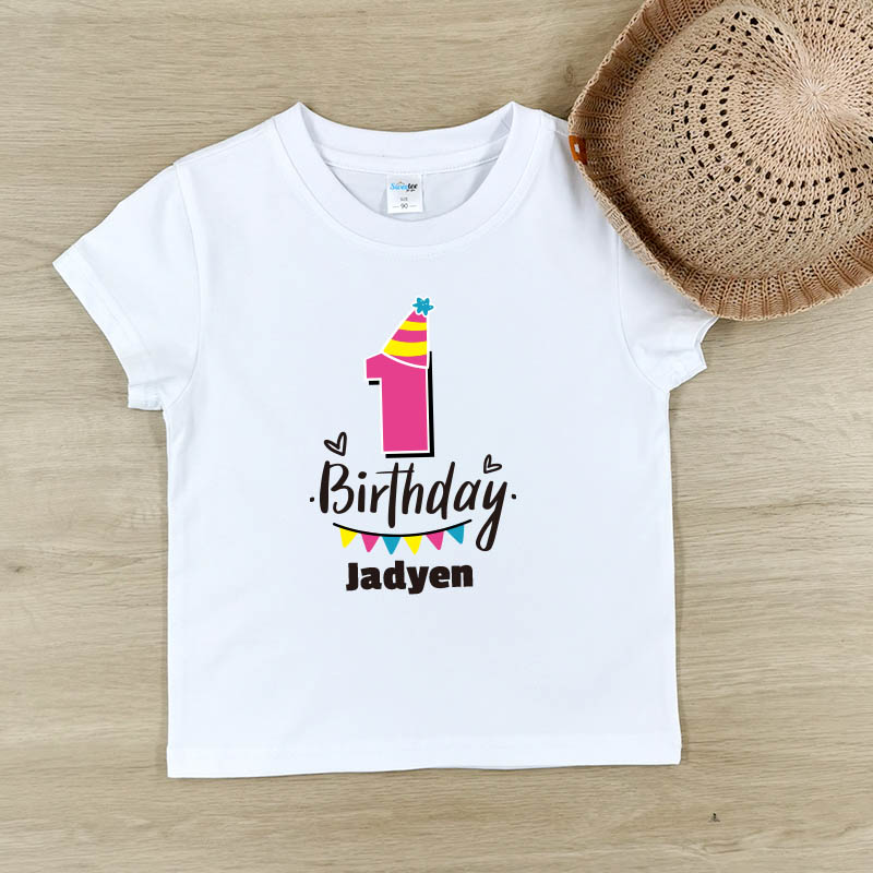 慶祝生日派對 - 自訂童裝/小童T-Shirt