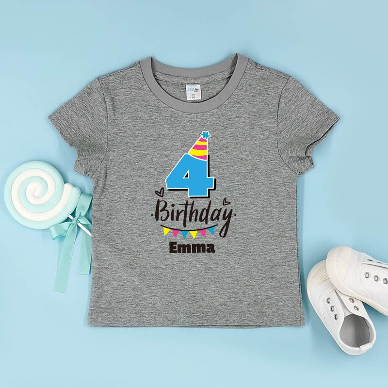 慶祝生日派對 - 自訂童裝/小童T-Shirt