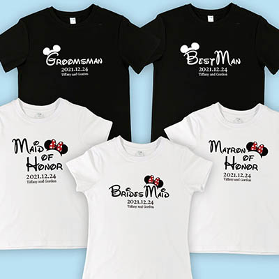 Bespoke Groomsmen & Bridesmaids Mickey Version - Couple / Men / Women T-Shirts