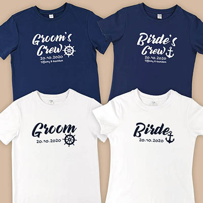 Bespoke Groomsmen & Bridesmaids Design 3 - Couple / Men / Women T-Shirts