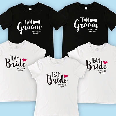 Bespoke Groom Team & Bride Team Design - Couple / Men / Women T-Shirts