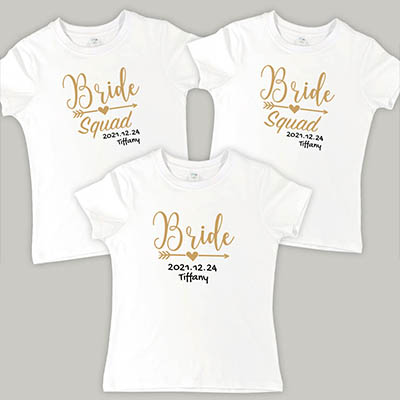 Bespoke Bride & Bride Squad Design - Couple / Men / Women T-Shirts