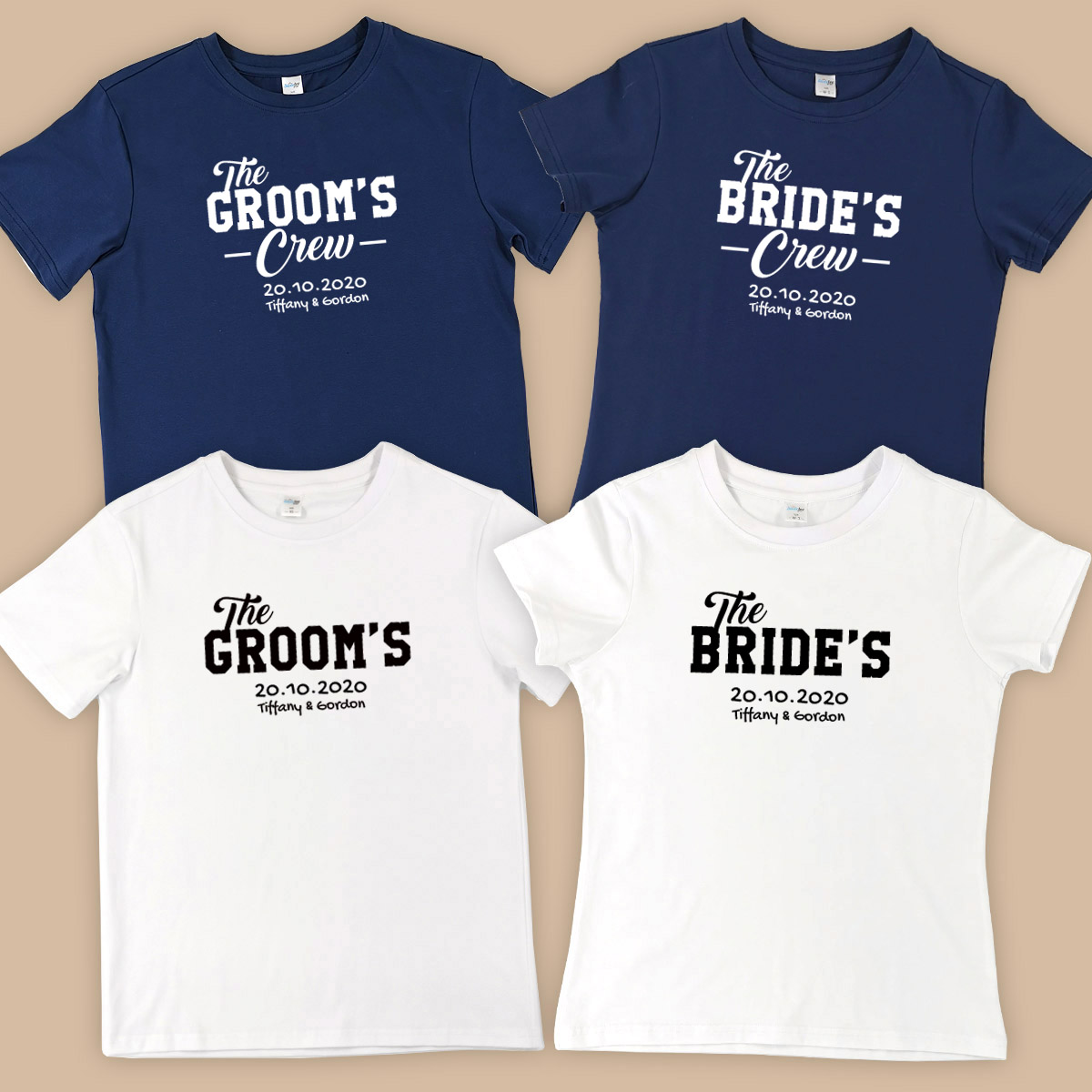 Groom & Bride College - 情侶/男裝/女裝圓領T-Shirt
