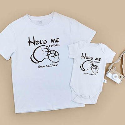 Bespoke Hold My Hand Forever - Family / Adults / Kids T-Shirts / Baby Bodysuits