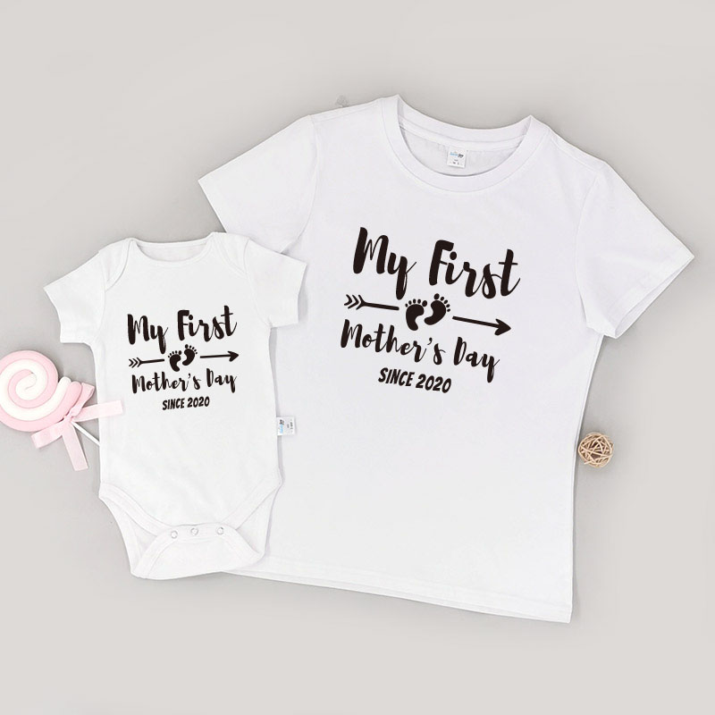 第一個母親節 - 自定家庭親子T-Shirt/嬰兒連身衣