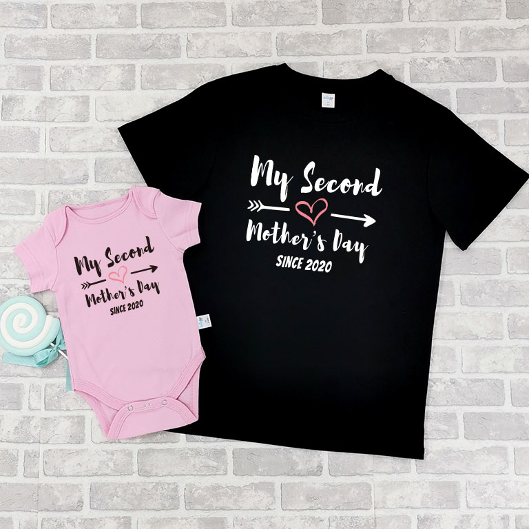 第一個母親節 - 自定家庭親子T-Shirt/嬰兒連身衣
