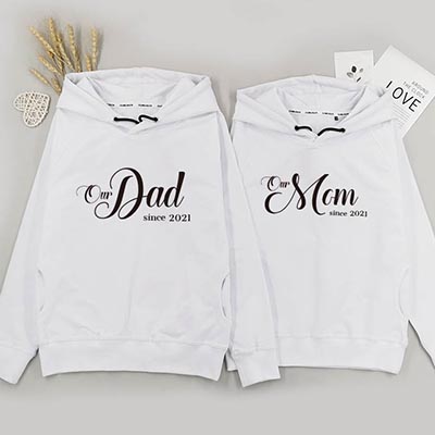 Bespoke Mom & Dad Design 1 - Family /Kids Hooded Pullover Hoodies / Crew-neck Sweater / Bodysuits