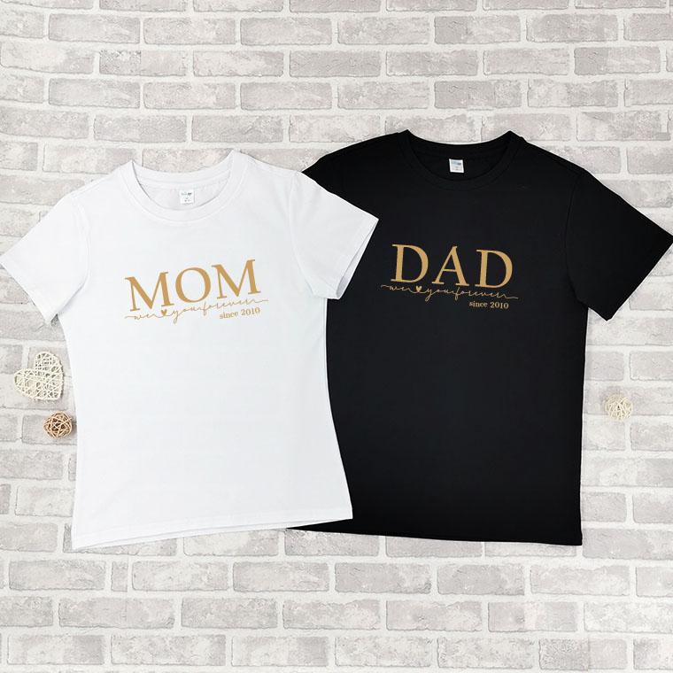父母親設計2 - 自定家庭親子T-Shirt/嬰兒連身衣