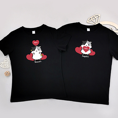 Bespoke Hamster Cartoon Love - Couple / Men / Women T-Shirts