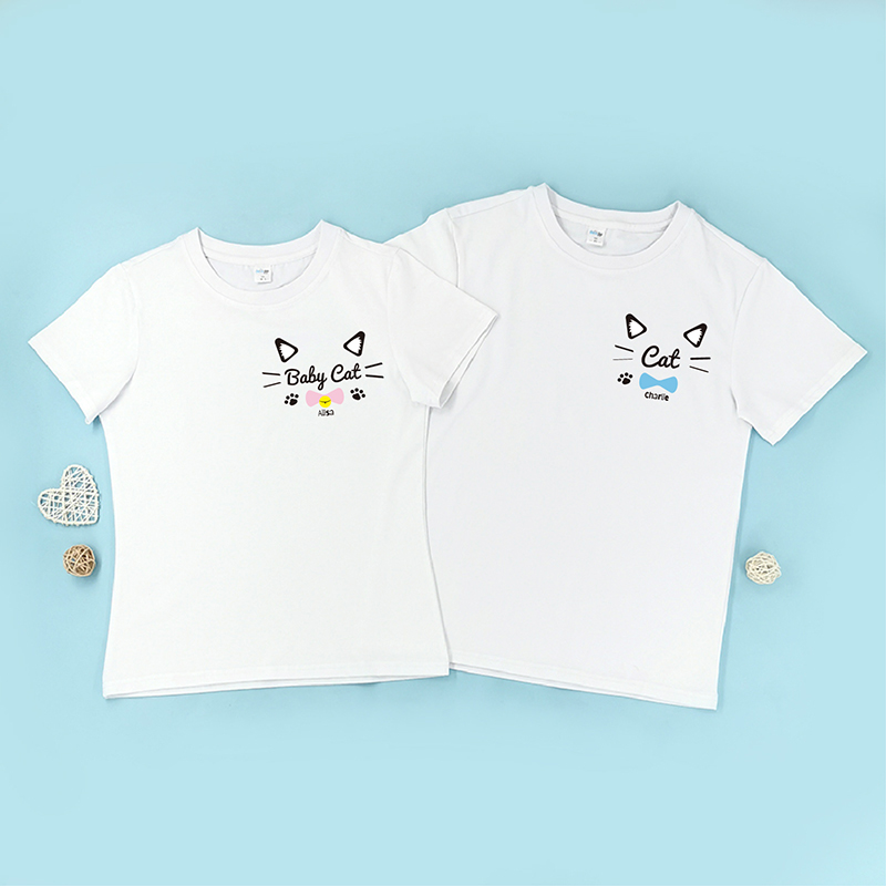 Baby Cat - 情侶/男裝/女裝圓領T-Shirt