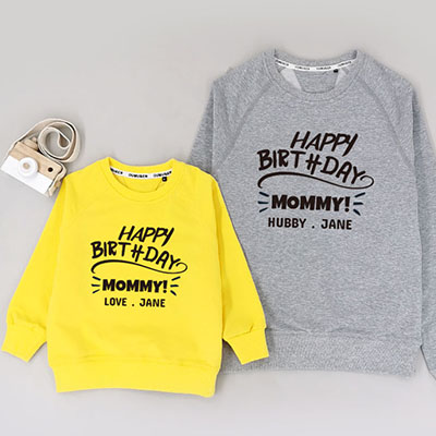 Bespoke Happy birthday family - Kids / Toddler - Hooded Pullover Hoodies / Crew-neck Sweater