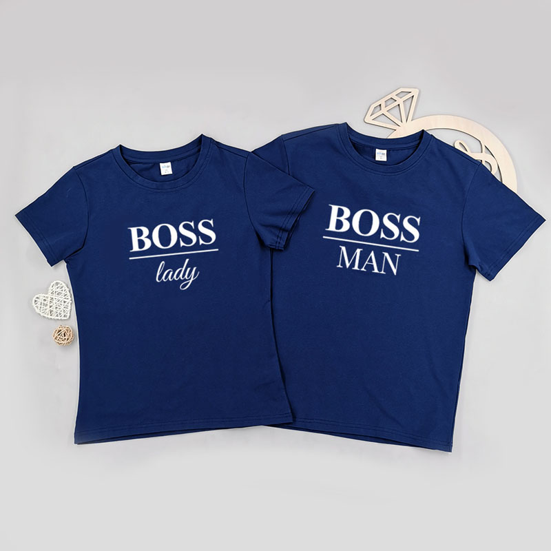 小老闆 - 自訂情侶/男裝/女裝圓領T-Shirt